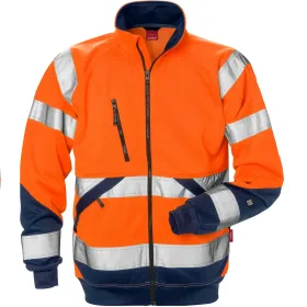 Warnschutz Sweatjacke "7426 SHV" Kl. 3 XS, orange/marine