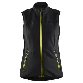 Damen Softshellweste &quot;3851&quot; schwarz/gelb, 3XL