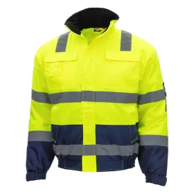 Warnschutz Pilotenjacke &quot;MOTION TEX VIZ&quot; XXL, gelb/blau