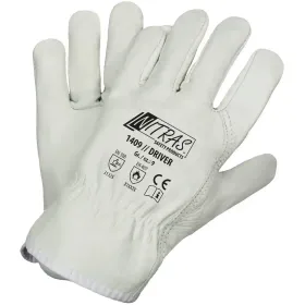 Vollleder Arbeitshandschuhe &quot;DRIVER&quot; natur 9 (L)