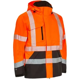 Warnschutz Stretch Regenjacke &quot;186000R&quot; Visible Xtreme Kl. 3 fluororange, 4XL
