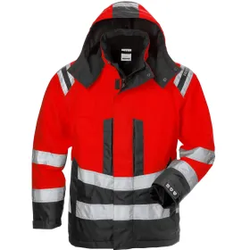 Warnschutz Damen Winterjacke &quot;4037 GTT&quot; Kl. 3 XL, rot/schwarz