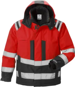Warnschutz Winterjacke &quot;4035 GTT&quot; Stormsafe Kl. 3 rot/schwarz, XL