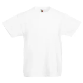 Kinder T-Shirt &quot;F140K&quot; 100% Baumwolle Valueweight white, 140