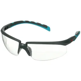 Schutzbrille Solus™ S2001SGAF-BGR grau/türkise Bügel, klare Scheibe 