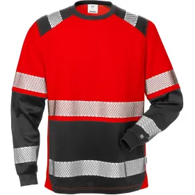 Warnschutz Langarmshirt &quot;7457 THV&quot; Stiby rot/schwarz, M