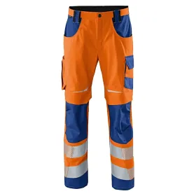 Warnschutz-Bundhose &quot;REFLECTIQ&quot; orange/kornblau, 102