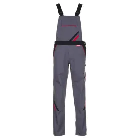 Damen Latzhose &quot;HIGHLINE&quot; 36, schiefer/schwarz/rot