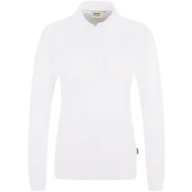 Damen-Langarm-Poloshirt &quot;PERFORMANCE&quot; 215 M, Weiß