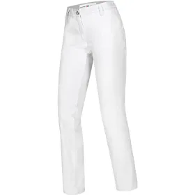Damen Chinohose &quot;1734-130&quot; 100% Baumwolle Med & Care weiß 38