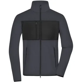 Fleecejacke &quot;JN1312&quot; 3XL, carbon/black
