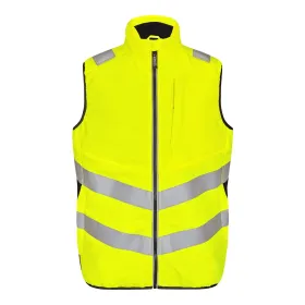 Zip-In Warnschutz Steppweste &quot;5159-158&quot; Safety Kl. 1 gelb/schwarz, M