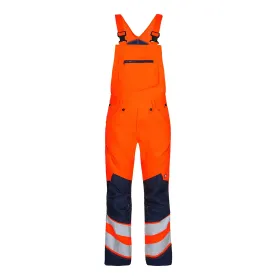 Warnschutz Stretch Latzhose &quot;3544-314&quot; Safety Kl. 2 orange/marine, 54