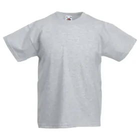 Kinder T-Shirt &quot;F140K&quot; 100% Baumwolle Valueweight 116, heather grey