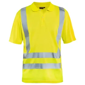 Warnschutz Polo-Shirt mit UV-Schutz "3391" gelb, 4XL