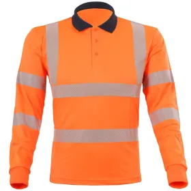 Warnschutz Langarm-Poloshirt &quot;ALLROUND&quot;  mit UV-Schutz 3XL