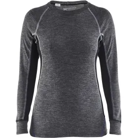 Damen Merino-Unterhemd lang &quot;7200&quot; WARM grau XL