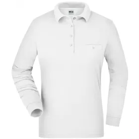 Damen Langarm Poloshirt &quot;JN865&quot; white, L