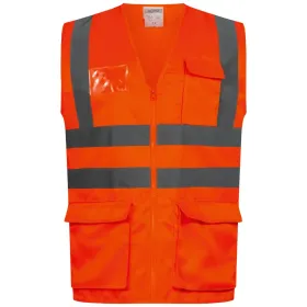 Mischgewebe-Warnweste &quot;BASIC&quot; Kl. 2 mit Taschen L, Orange