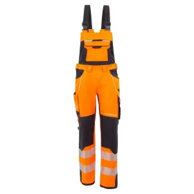 Arbeitslatzhose &quot;Grizzlyskin Warnschutz&quot; orange/schwarz, N74