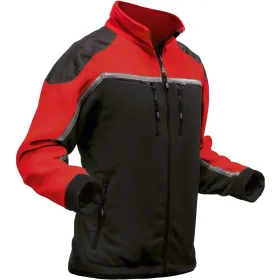Fleecejacke &quot;JOBBY&quot; L, schwarz/rot