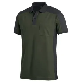 Polo-Shirt zweifarbig &quot;KONRAD&quot; oliv/schwarz, XL