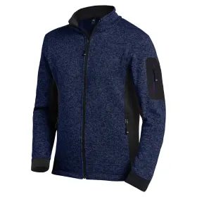 Strick Fleecejacke "CHRISTOPH" L, marine/schwarz