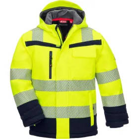 Kinder Hi-Viz Winter Softshelljacke &quot;MOTION TEX KIDS&quot; gelb 122/128