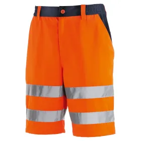 Warnschutz Shorts &quot;ERIE&quot; orange/marine 56