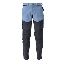 Stretch Bundhose "22379-311" Customized 82C52 (EU 52), steinblau/schwarzblau