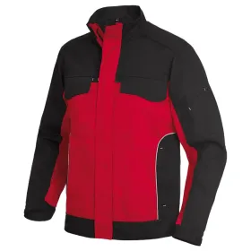 Premium Arbeitsjacke ERNST &quot;Twill 300&quot; XL, rot/schwarz
