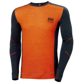 Langarmshirt „LIFA MERINOCREWNECK“ XL, marine/orange