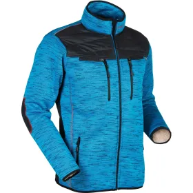 Strickjacke "INUIT TEDDY" L, blue-melange