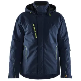 Stretch Winterjacke &quot;4484&quot; L, dunkelmarine/gelb