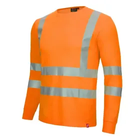 Warnschutz Langarmshirt Kl. 3 "MOTION TEX VIZ" UV-Schutz Orange, XL