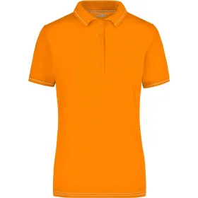 Damen Elastic Polo-Shirt &quot;JN568&quot; M, orange/white