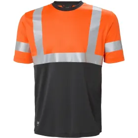 Warnschutz T-Shirt &quot;ADDVIS&quot; UV-Schutz orange/schwarz, XXL