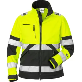 Damen Warnschutz Softshelljacke &quot;4183 WYH&quot; XS, gelb/schwarz