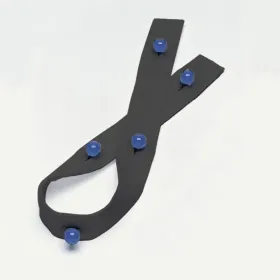 Knopfleiste 6-Loch "02/4164" 100% Baumwolle schwarz | 10 Stk.