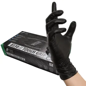 Nitril Einweghandschuhe "TOUGH GRIP N" schwarz | 50 Stk. 9 (L)