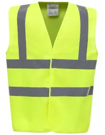 Warnschutz-Weste High-Vis 2-Bands "YK100" L, gelb