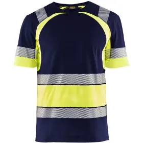 Warnschutz T-Shirt &quot;3421&quot; L, marine/gelb