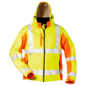 Warnschutz Softshelljacke "JIM" gelb/orange S