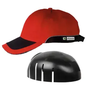Cap mit Anstoßkappe &quot;GREG&quot; EN 812  Rot