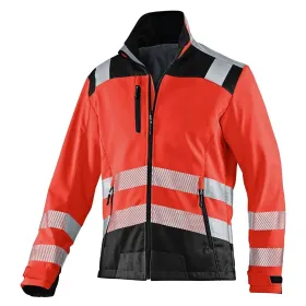 Warnschutz Softshelljacke &quot;REFLECTIQ&quot; rot/schwarz, L