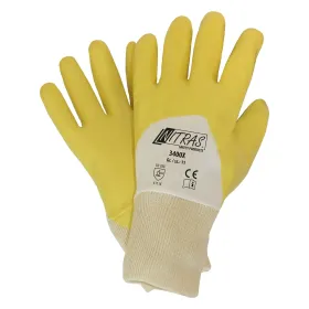 Nitril Baumwoll Arbeitshandschuhe &quot;3400&quot; gelb 9 (L)