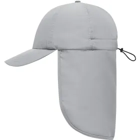 Basecap UV-Schutz "MB6243" mit Nackenschutz gray