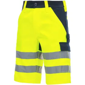 Warnschutz Shorts &quot;MOTION TEX VIZ&quot; gelb/marine, 52