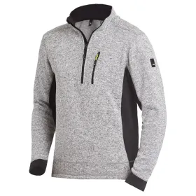 Strick-Fleece-Troyer "PATRICK" M, grau/schwarz