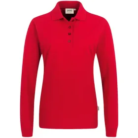 Damen-Langarm-Poloshirt &quot;PERFORMANCE&quot; 215 4XL, Rot